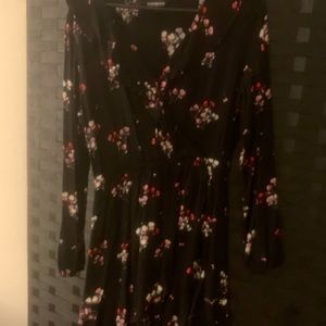 Floral black dress